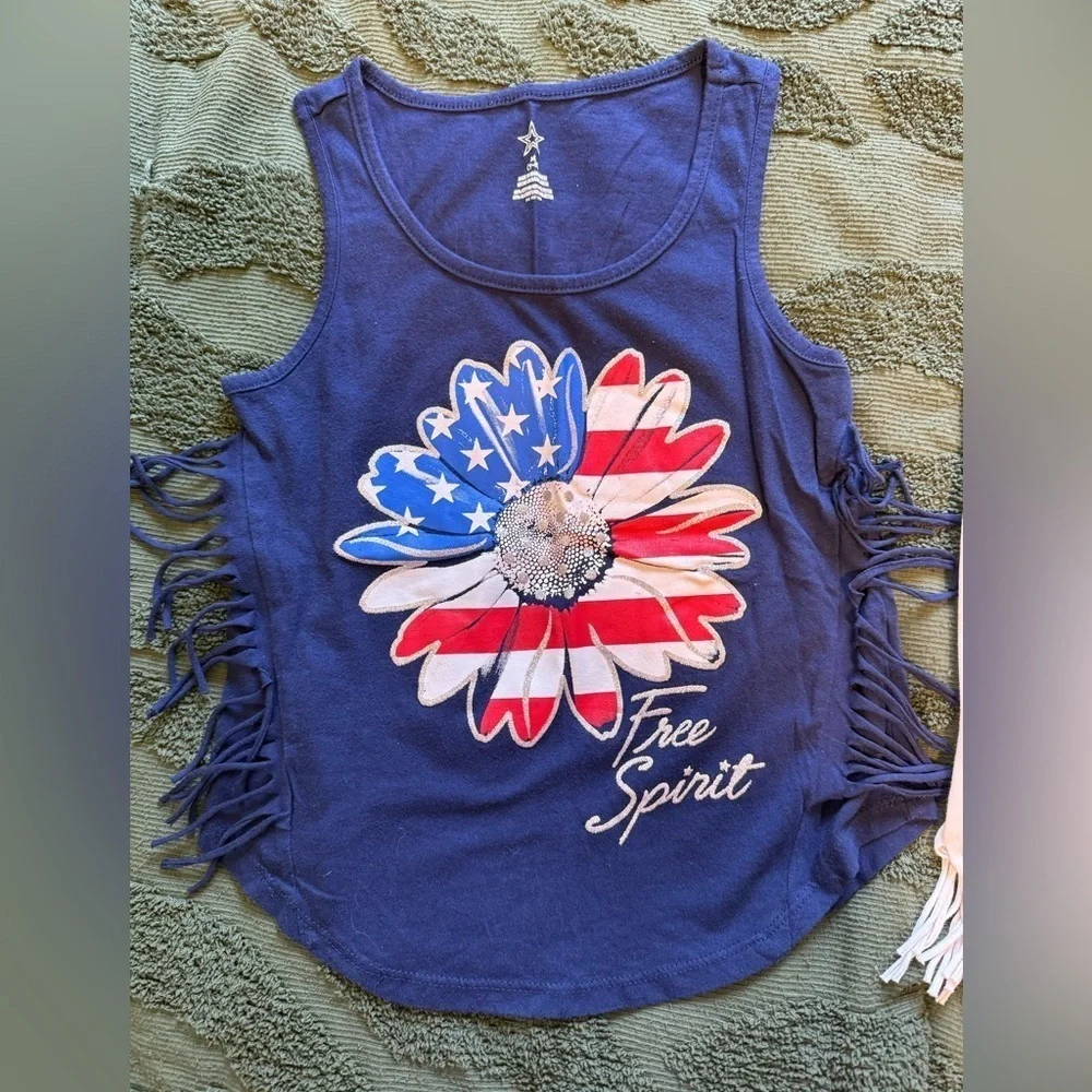 Two Tank Tops Fringe Size 7-8 Girls